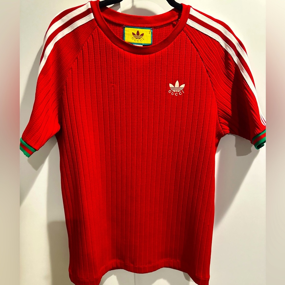 Men authentic Gucci x Adidas jersey shirt